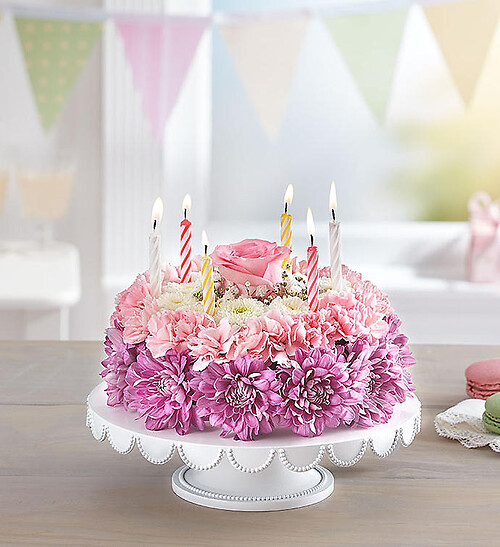Birthday Wishes Flower Cake&amp;trade; Pastel